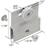 3/4 Flat Edge Nylon B.B. Chrome Framelss Sliding Shower Door Roller Assembly - Package