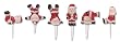 Santa Claus 3D Picks - set of 6