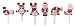 Santa Claus 3D Picks - set of 6