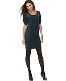 DKNY Jeans Short-Sleeved Sweater Dress with Charmeuse Yoke
