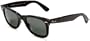 Ray-Ban RB2140 Original Wayfarer Sunglasses, Dark Tortoise Frame/Black Lens, 50 mm