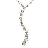 11 Round 'S' Journey Diamond Pendant on Chain 1.00cttw