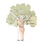 TREE OF LIFE MAIDEN or Goddess Pin or Brooch in Copper, Brass, and Sterling Silver, #7909