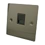 Flat Plate Black Nickel Telephone Socket