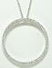 14k White Gold 1/2 Ctw Diamond Circle of Life Pendant/chain (VS-F)