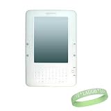 Clear Kroo Amazon Kindle 2 E-Book Reader Silicone Rubber Skin Cover + A Live*Laugh*Love Wrist Band!!! (Kindle 2 Not Included)