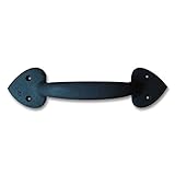 ブラックペイント フレンチ調真鍮製ドアハンドル L