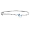 Sterling Silver Blue Topaz Bangle Bracelet