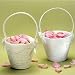 Sparkling Flower Girl Basket - Ivory