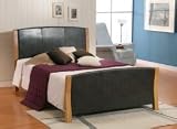 Milano Leather and Wood Bed – Double