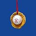BASEBALL IN LEATHER GLOVE ORNAMENT - 2.5
