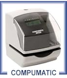 COMPUMATIC MP550 Electronic Time Stamp and Time Recorder Clock - HEAVY DUTY, FOR PAYROLL, DOCUMENT VALIDATION, JOB TRACKING