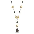 16 + 1.5 Inch Extension Cultured Freshwater Pearl and Smoky Quartz Necklace