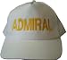ADMIRAL - White Baseball Cap / Hat One Size Fits Most