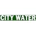 Brady 7054-1 2-1/4" Height, 14" Width, B-946 High Performance Vinyl, White On Green Color Self-Sticking Vinyl Pipe Marker, Legend "City Water"