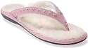 LAMO AUSTRALIA Sheepskin Womens Genuine Sheepskin Lined Womens Sandals Thongs Flip Flops Pink Suede/Sheepskin Lining