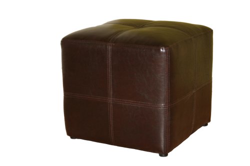 Baxton Studio Grazia Dark Brown Ottoman
