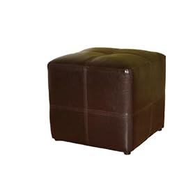 Baxton Studio Grazia Dark Brown Ottoman