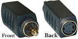 S-Video Female / RCA Male, Bi-Directional Adaptor