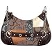 BROWN JACQUARD PATCHWORK PURSE