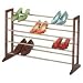 Stackable Expandable Shoe Rack - Mahogany - Holds 24 Pairs Image