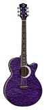 Luna FAU ECL TPP Fauna Eclipse Acoustic-Electric Guitar - Trans Purple (Folk)