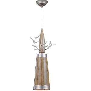 Flambeau Lighting Luxe Silver Gold Pendant Fixture