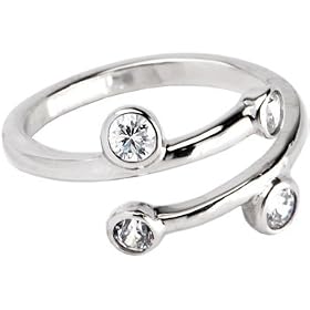 Sterling Silver 925 Cubic Zirconia SPIRAL Toe Ring