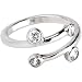 Sterling Silver 925 Cubic Zirconia SPIRAL Toe Ring