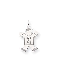 Gold and Watches 14k White Gold Kid Charm