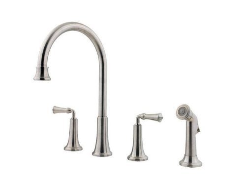 Pfister Bellport 2 Handle Kitchen Faucet With Side Spray
