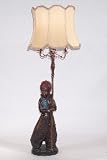 Bronze Painted Figurine Designer Table Lamp