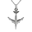 Sterling Silver Airplane Necklace