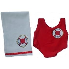 Girl Lifeguard Outfit fit Webkinz, Shining Star & 8