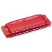 Clearly Colorful Translucent Harmonica - Red