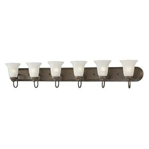 Homestead Six Light Vanity Light in Colonial Bronze
