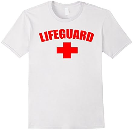 Men's Official LIFEGUARD White/Yellow/Gray Premium T-Shirt (YMCA) Medium White