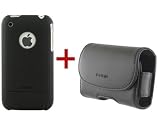 Seidio Innocase II Surface / Horizontal Leather Case Combo for iPhone 3G - Black