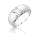 Adamence - Bague Soleil d'ete - Or blanc et Diamant - tour de doigt 47