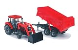 Traktor-Kombination 2tlg. rot