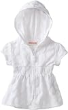 Flapdoodles Baby-girls Infant Naydeen Hoodie Cover, White, 12 Months