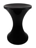 17 Inch Black Plastic Drum Stool Patio Chair