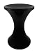 17 Inch Black Plastic Drum Stool Patio Chair