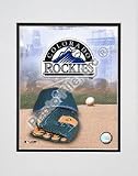 Colorado Rockies "2005 Logo / Cap and Glove" Double Matted 8" X 10" Photograph (Unframed)