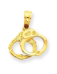 14k Gold Handcuffs Pendant