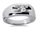 0.50 CTW Men's Diamond Ring in Platinum