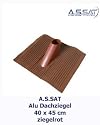 A.S.SAT Alu-Dachziegel 40 x 45 cm ziegelrot
