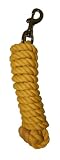 10 ft Cotton Lead Rope Brass Bolt Snap Yellow