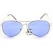 MLC EYEWEAR ® Premium Quality Fashion Unisex Sunglasses UV400 Lens Technology pilot Blue Lens with Light Weighted Metal Frame