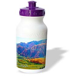 Jos Fauxtographee Outdoor - The beautiful Snow Canyon State Park in Utah from Overlook - Water Bottles